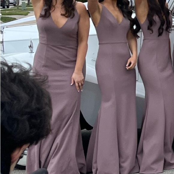 JENNY YOO BRIDESMAID DRESS - MAUVE SIZE 2,4,6,8,10 Available - Picture 3 of 3